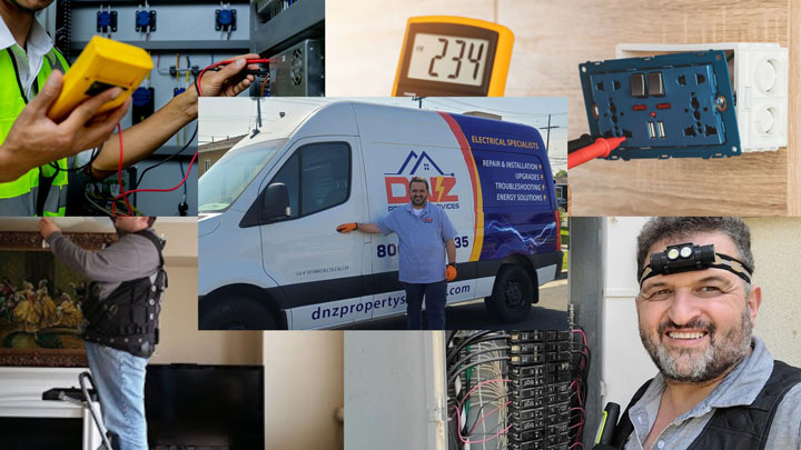 Electrical safety inspection by DNZ Property Services