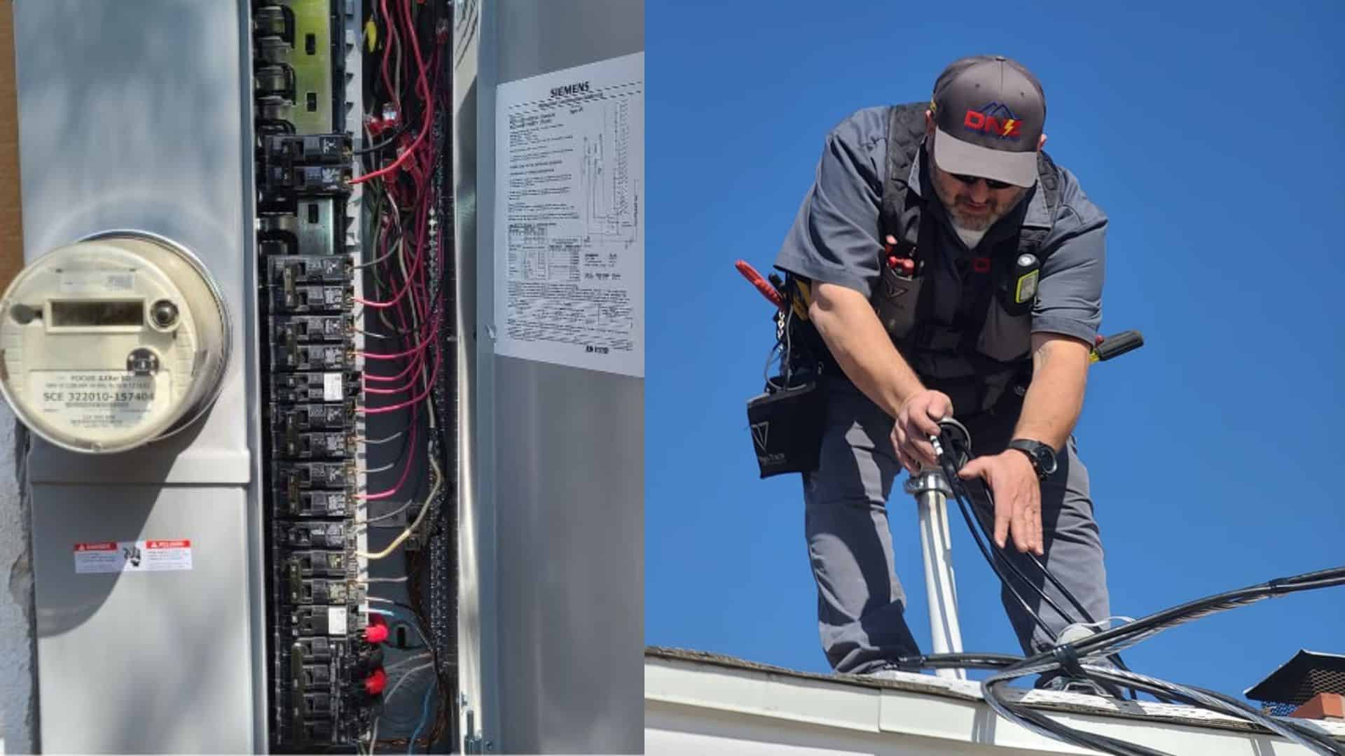 Electrical panel upgrade and EV charger installation by DNZ Electrical Services. Expert electrical s.