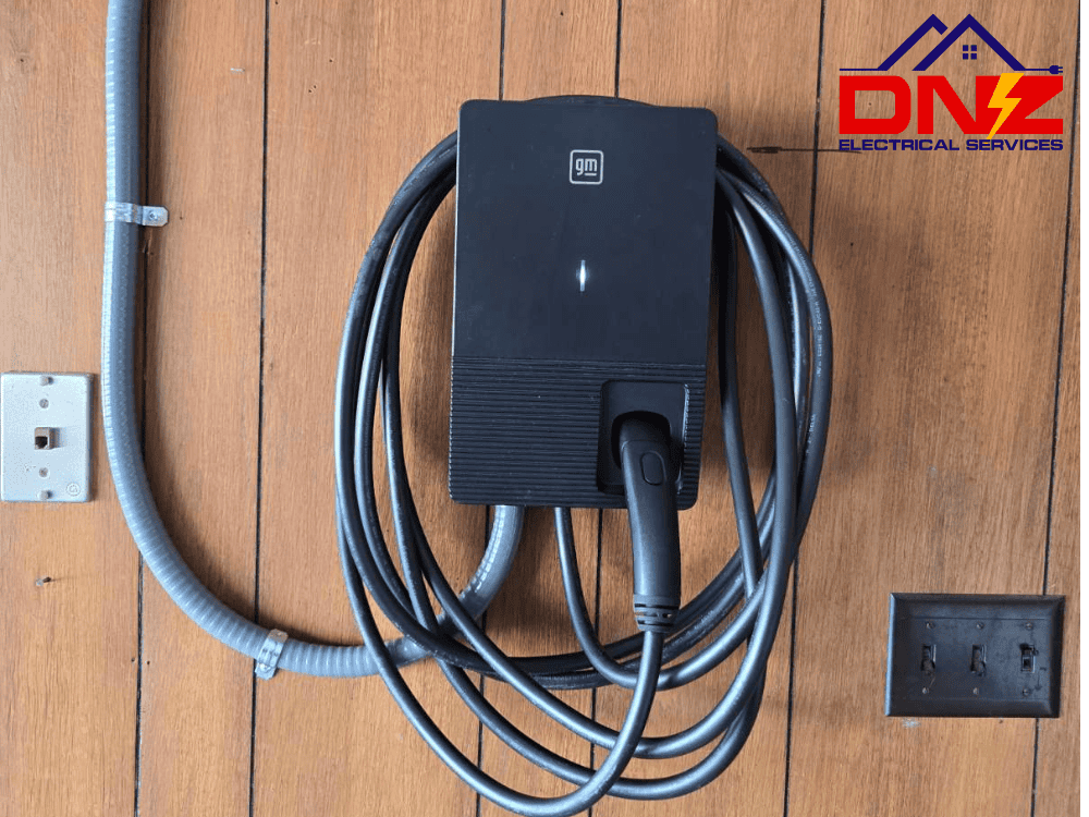 DNZ Electrical Services electrician installing a home EV charger in Agoura Hills California